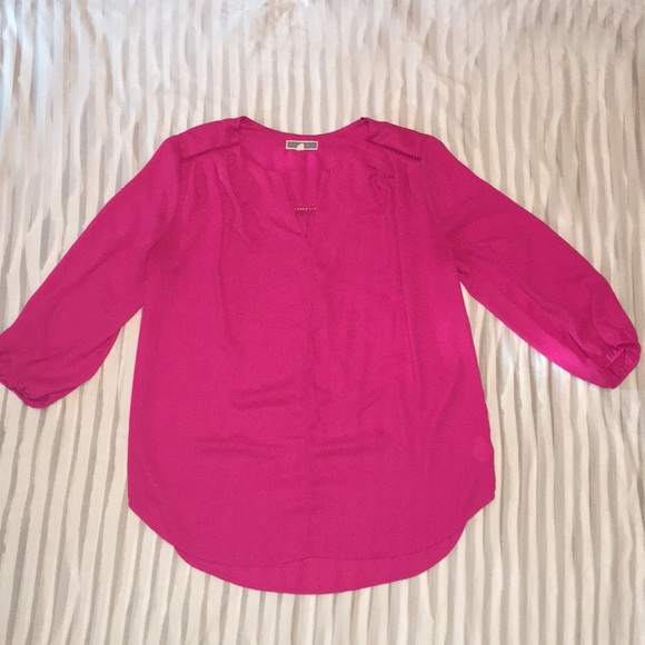 Pleione Tops - Vibrant Pink Blouse Pleione Tops - Vibrant Pink Blouse
